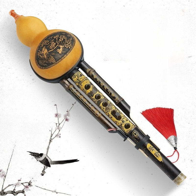 Professional Hulusi C/B-flat Key Chinese Traditional Hulusi Children Adults Playing Gourd Cucurbit