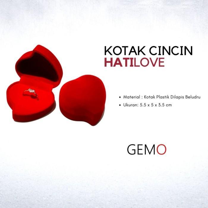 "New" Box Cincin Hati / Bentuk Love / Kotak Ring Perhiasan Murah Lucu Unik