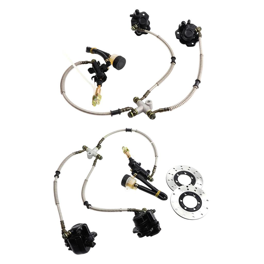 Go Kart Hydraulic Brake Kit Rear Brake Assembly Twin Calipers