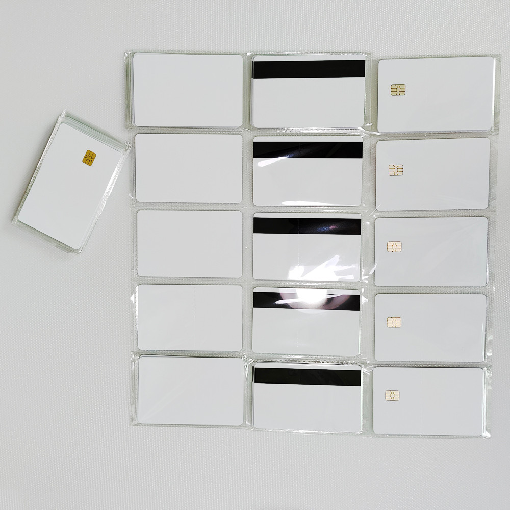10pcs Blank Contact 4442 Chip IC Write Card with/without Magnetic Stripe Composite Card