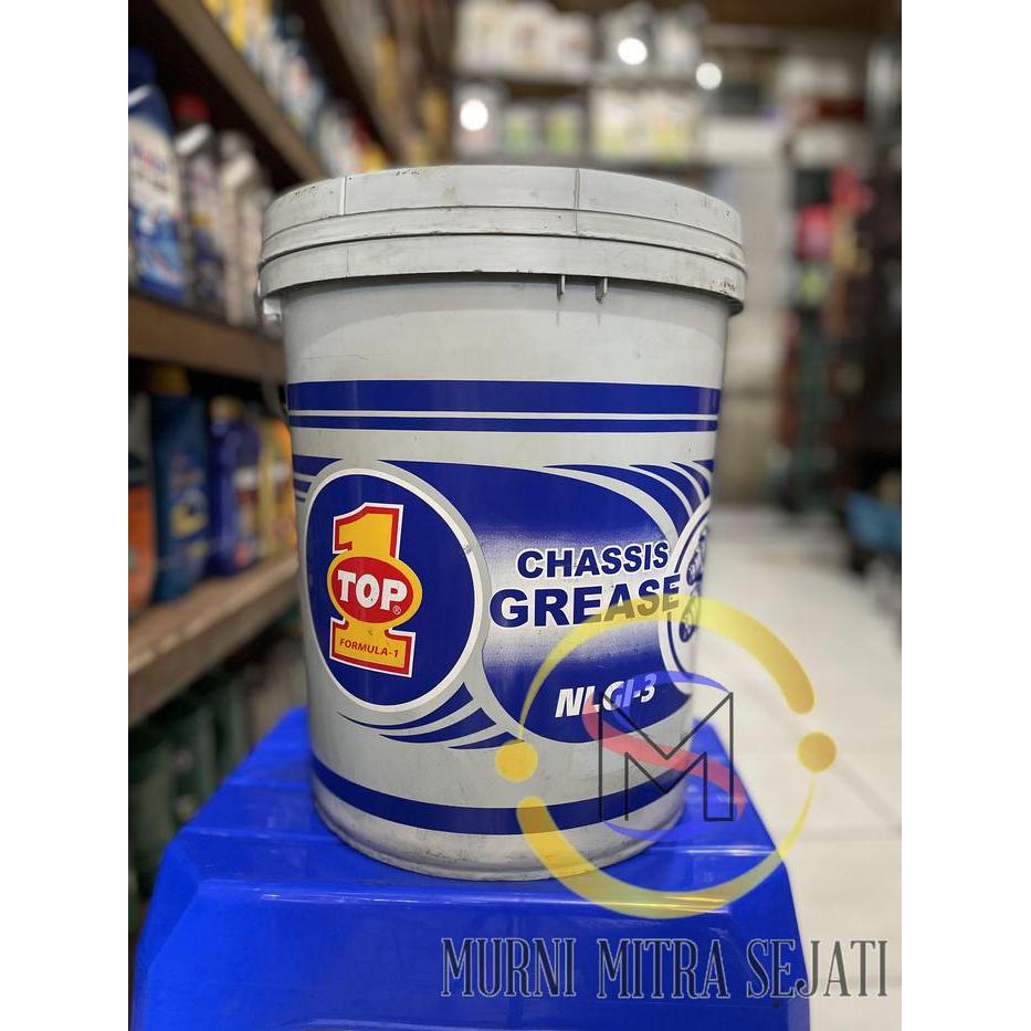 TOP 1 Chassis Grease Gemuk Sasis Stempet TOP1 ONE Pail 35 LBS / 15 Kg