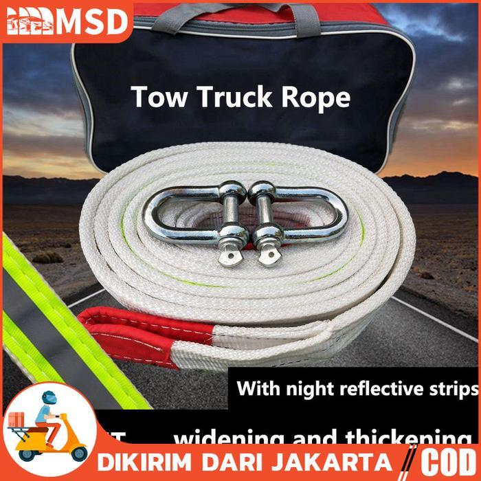 TALI DEREK MOBIL 10 TON / 7 METER - TALI TRAKSI DARURAT UNTUK RECOVERY OFFROAD & TRUK, DENGAN