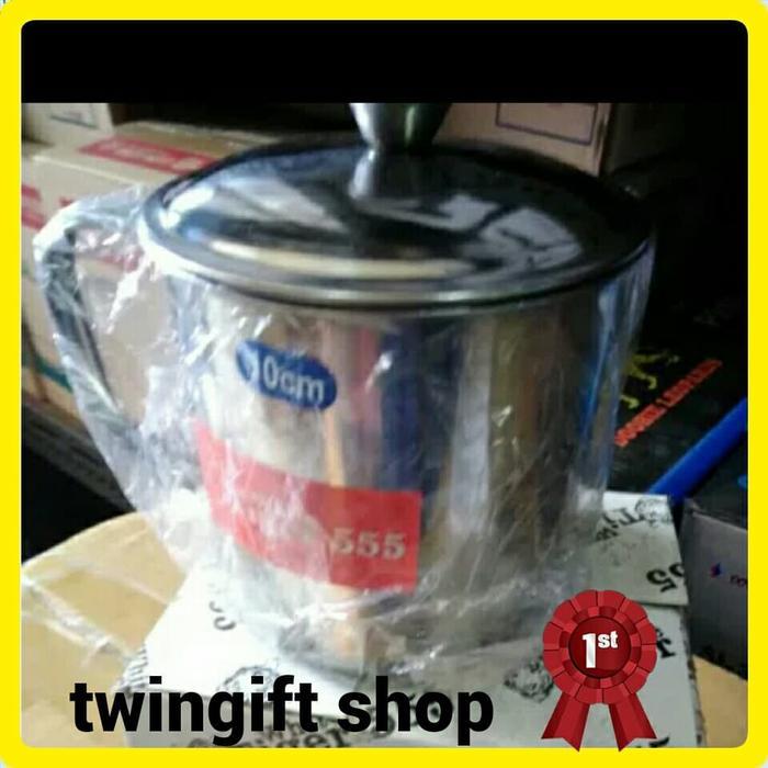 MUG/GELAS/ STAINLESS STEEL, MERK 555, UKURAN 10 CM.