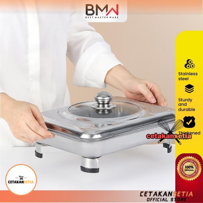 Tempat Prasmanan wadah lauk sayur Fast Food Tutup Kaca