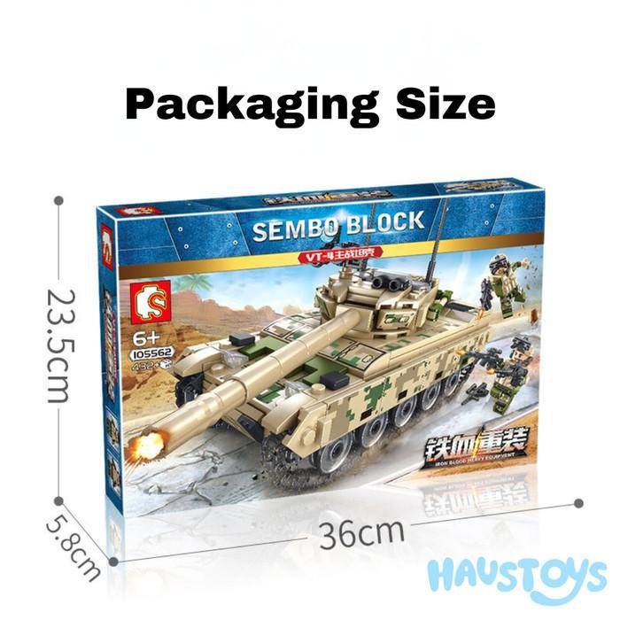 Sembo Block Brick Original Military Iron Tank