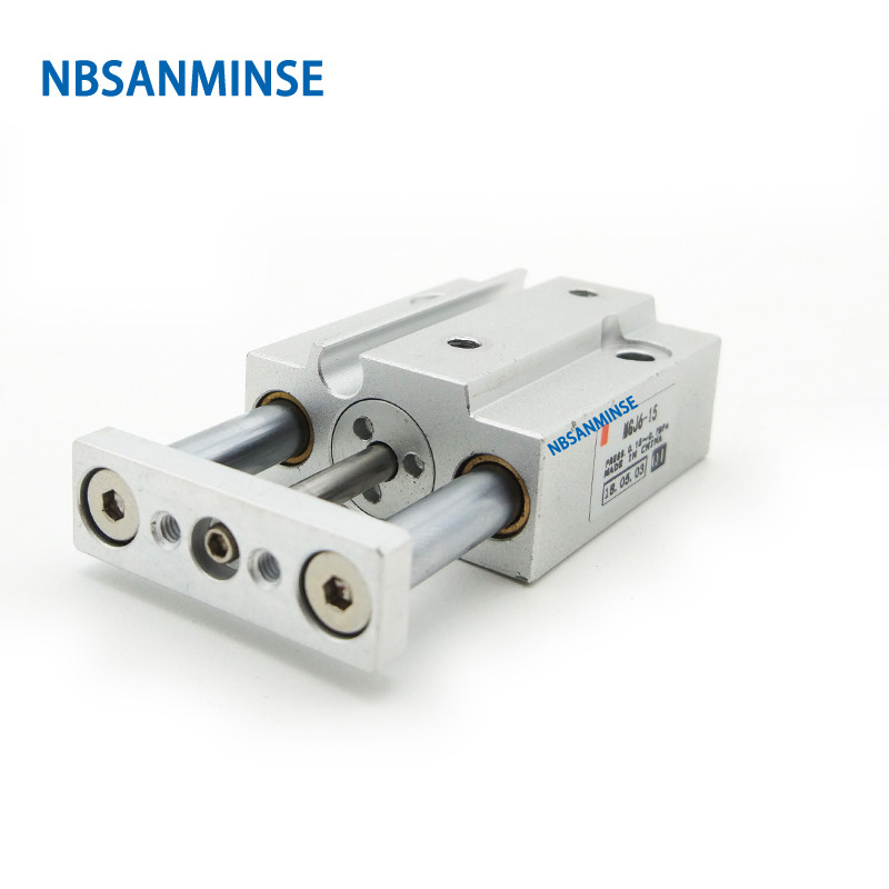 Mgj 6 10Mm Miniature Guide Rod Cylinder Pneumatic Compressed Air Cylinder Smc Type Pneumatic Air