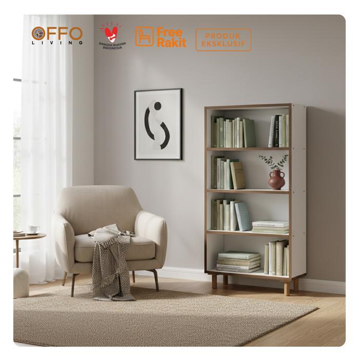 Informa - Rak Buku 4 Susun Minimalis - Rak Serbaguna 4 Susun BC