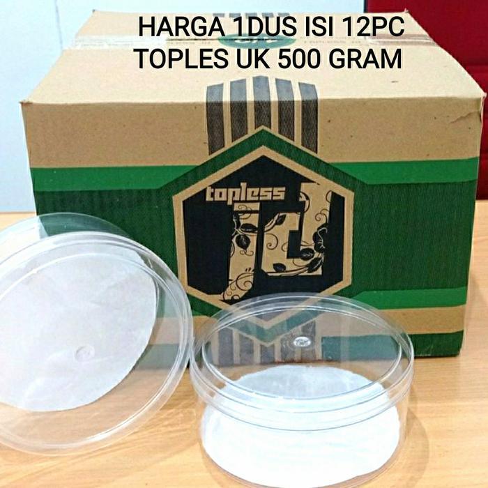 Sale Toples Kue Kering 500 Gram - Toples Plastik 1/2Kg 500Gr Toples Bulat