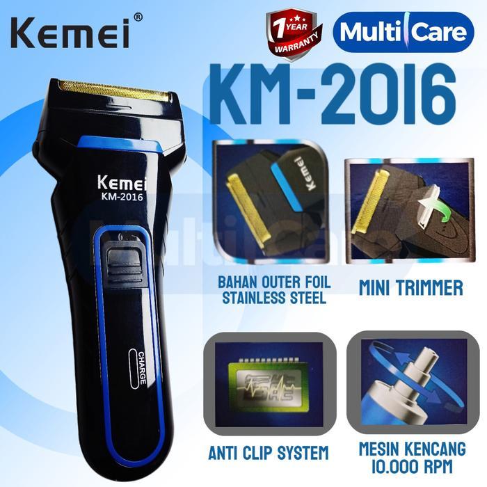 kemei km-2016 alat cukur kumis jenggot elektrik shaver mesin cukur kumis