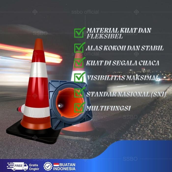 KERUCUT LALU LINTAS / TRAFFIC CONE SAFETY / KERUCUT PEMBATAS JALAN