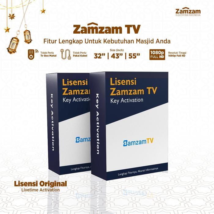Lisensi Zamzam TV - TV Azan Masjid - Jam Masjid Pengingat Waktu Salat Alarm