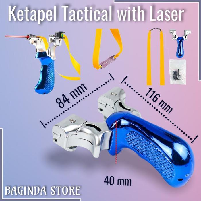 Ketapel Ktapel Katapel Pegas Hunter Tactical Slingshot Laser Sight