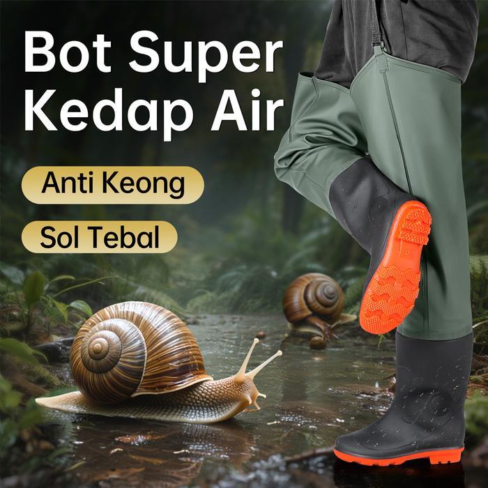 Aerostreet - Sepatu Boot Karet Panjang Sawah Petani Mancing Safety Pants Anti Air