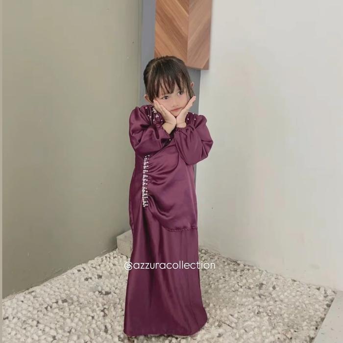 (SPESIAL RAMADHAN) REVAA VINA DRESS BAJU ANAK PEREMPUAN MAHOGANY BURGUNDY EMERALD BLUE USIA 1-12