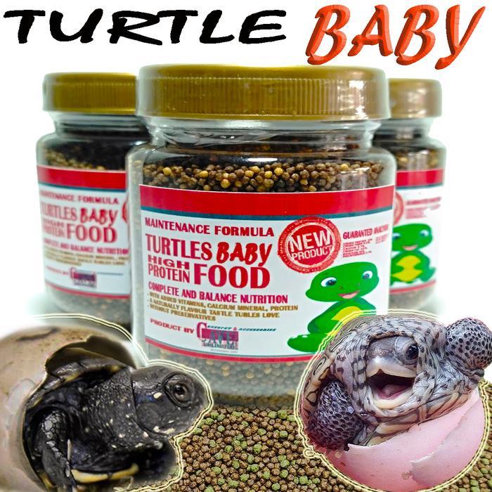 MAKANAN PAKAN PELET BAYI TURTLE KURA KURA AIR ALIGATOR CST AST RES REZ BRAZIL RAZOR MONBI DAMER