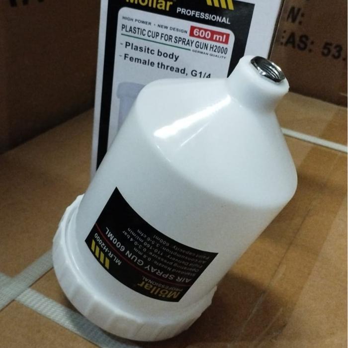 WIPRO Tabung Spray Gun HVLP 600cc Bahan Plastik