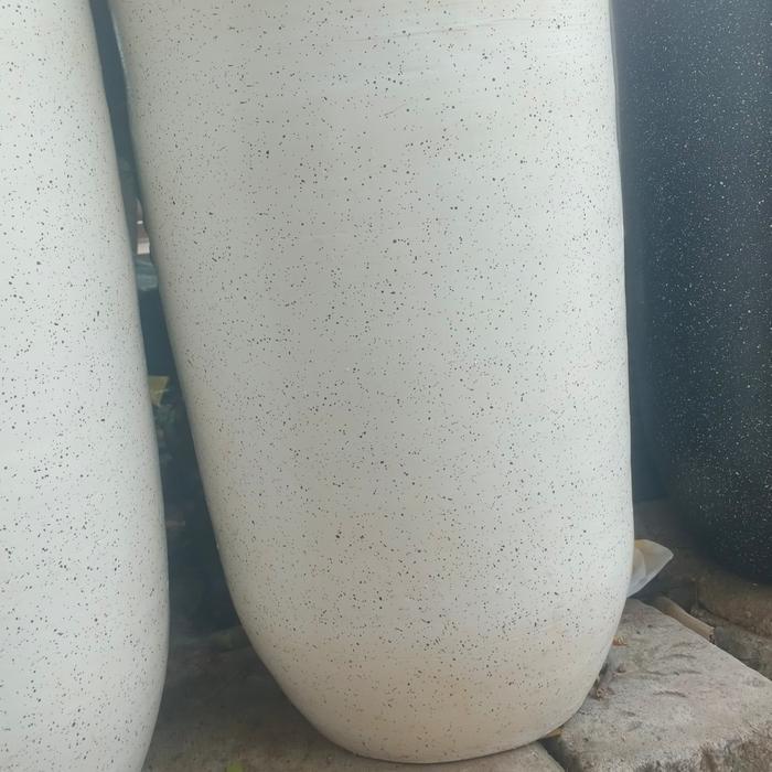pot teracota kapsul white tinggi -+60cm