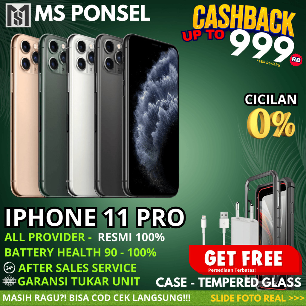 iPhone 11 Pro 512GB 256GB 64GB Second Original Resmi Fullset