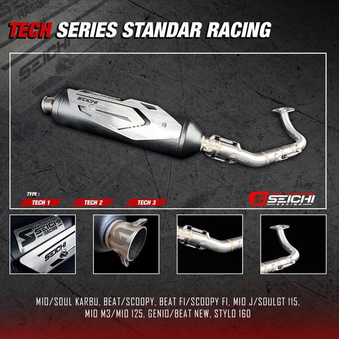 Knalpot Standar Racing Seichi Tech Series Mio Beat Scoopy Genio Beat New Mio J Mio M3 SoulGT 115 125