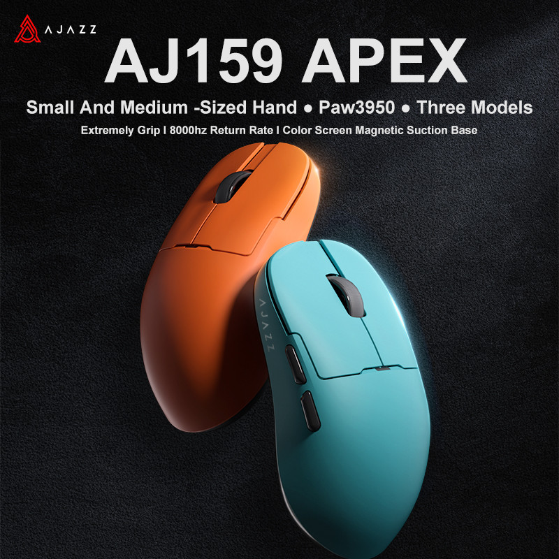 AJAZZ AJ159 APEX/AJ159PRO Wireless Gamer Mouse with RGB Magnetic Charging Base Lightweight AJ159P