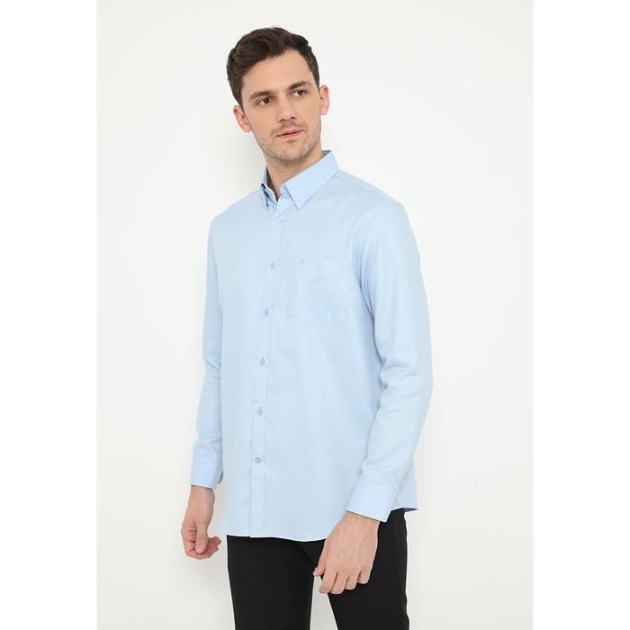 TERMURAH Brioni Kemeja Pria Lengan Panjang Regular Fit Biru READY STOCK