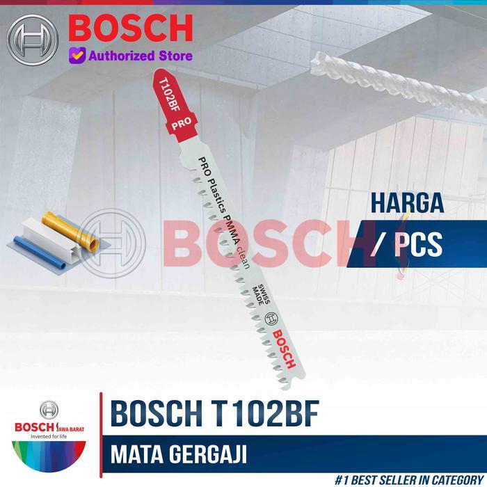Krisbow Modern - Bosch Jigsaw Blade Clean For Pmma T102Bf Mata Gergaji Akrilik 1 Pcs