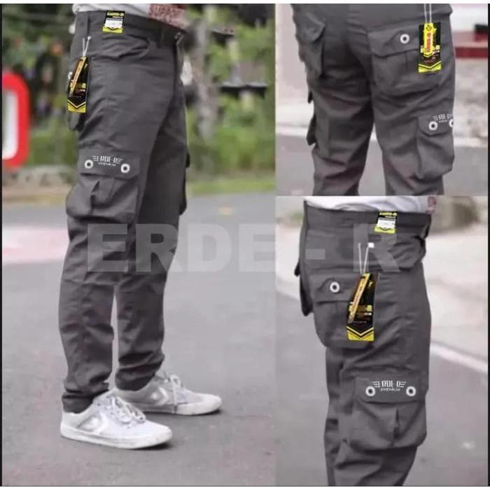 Celana Cargo Panjang Pria Premium Atletis Style Ukuran Jumbo Bahan Katun American Drill - Distro,