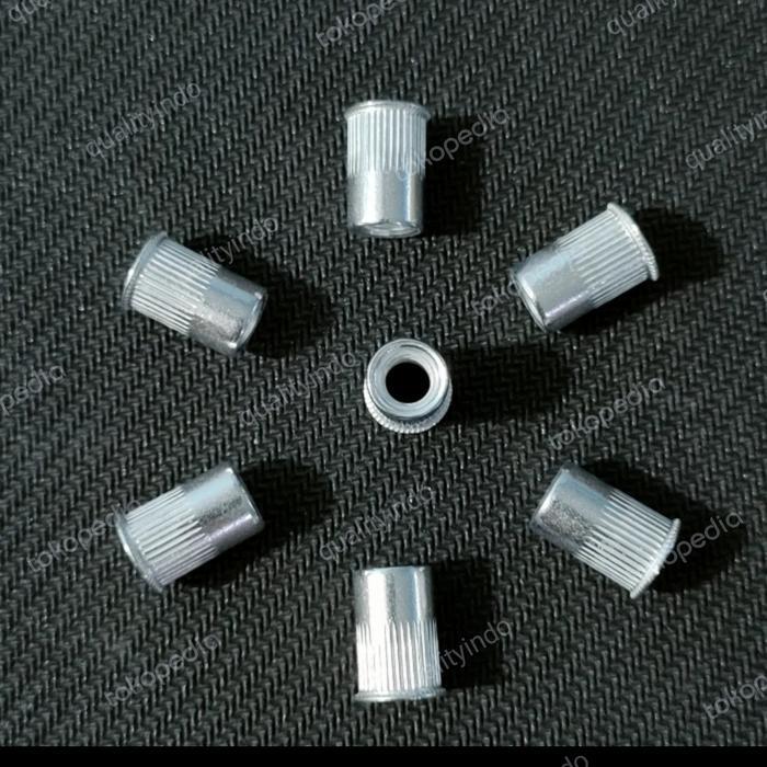 * rivet nut m6 aluminium bibir tipis.mur nut rivet m6 almunium