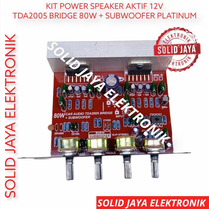 KIT POWER AKTIF AMPLIFIER 12V TDA2005 BRIDGE SUBWOOFER 80W PLATINUM
