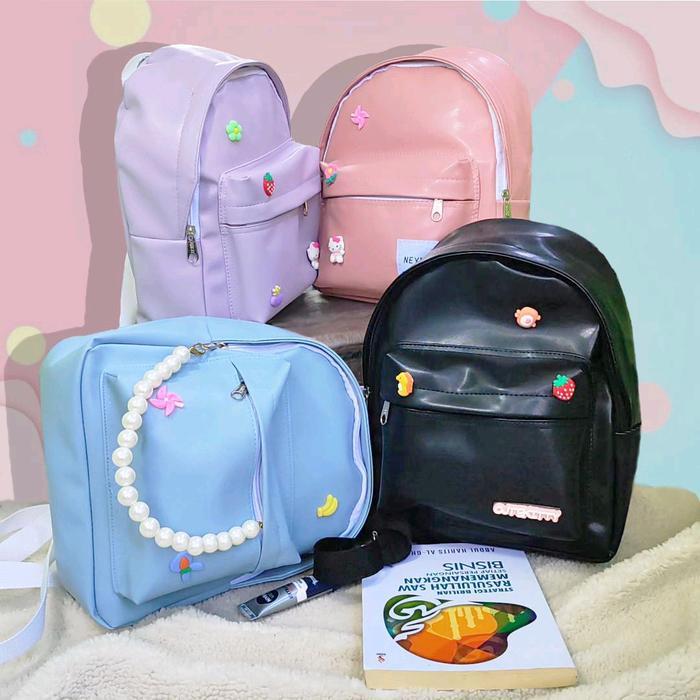 Hody Bag - Ransel Backpack Lazkia Kulit Pu Wanita Sekolah