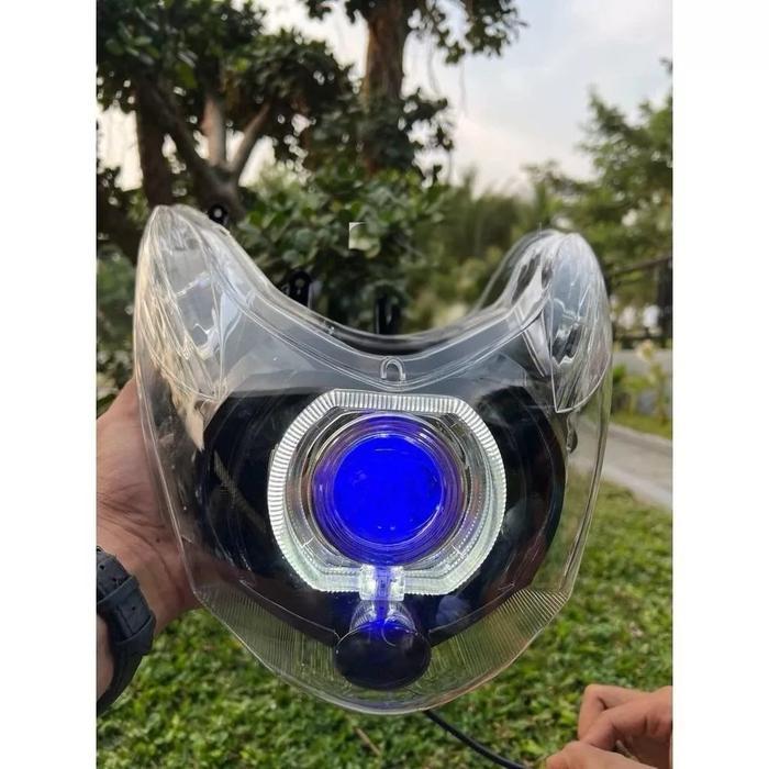 Reflektor Lampu Depan Mio Soul Karbu Biled 4,5 Inch Led / Biled Mio Soul Karbu Siap Pasang Best