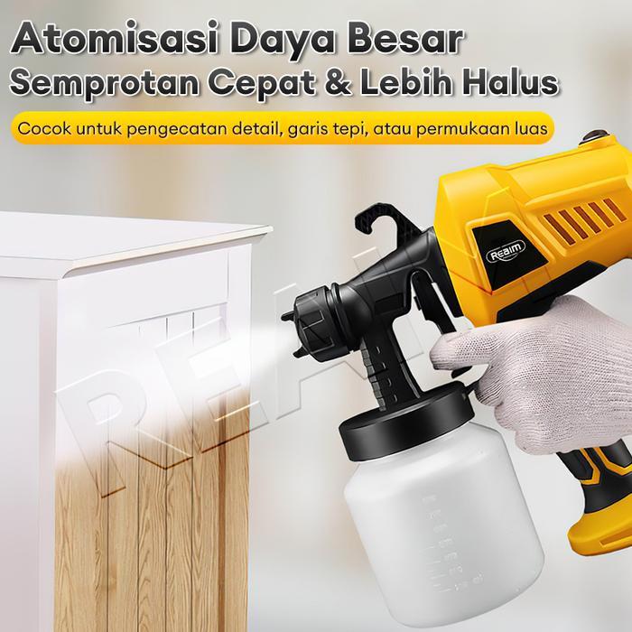 Reaim Cat Semprot Listrik Spraygun Cat Semprot 800Ml 450W Mesin Cat Semprot Listrik Alat Semprot Cat