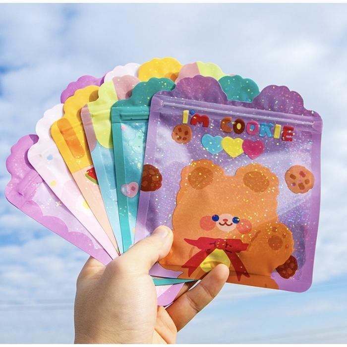 Plastik Ziplock Lucu Packing Biscuit Permen Makanan Mini Plastik Souvenir Hadiah Plastik Makanan