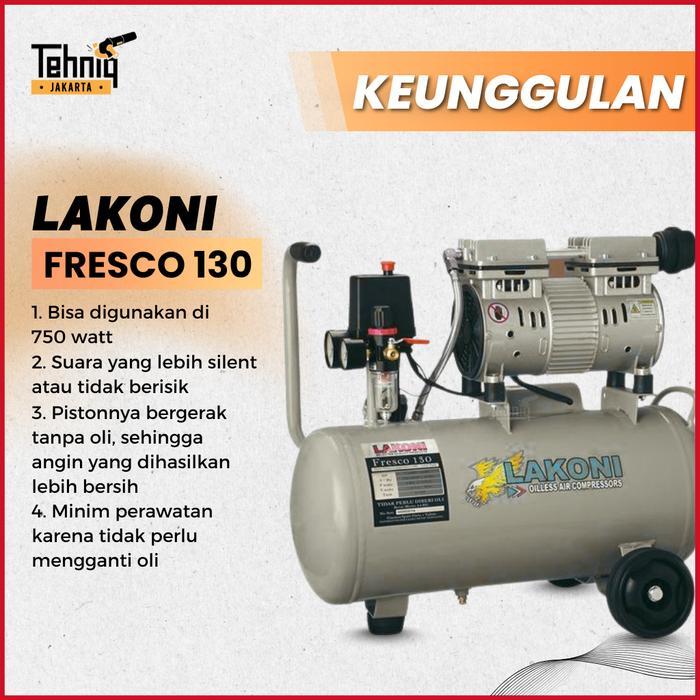 LAKONI COMPRESSOR Angin LIstrik Tanpa Oli Fresco 130 x oil less compressor