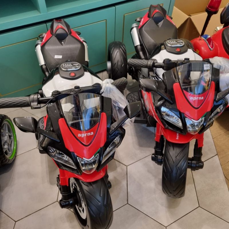 MOTOR AKI ANAK GP SPORT BESAR  DUCATTI APRILLIA STYLE BAN FULL KARET RODA MENYALA FULL MUSIK UKURAN 