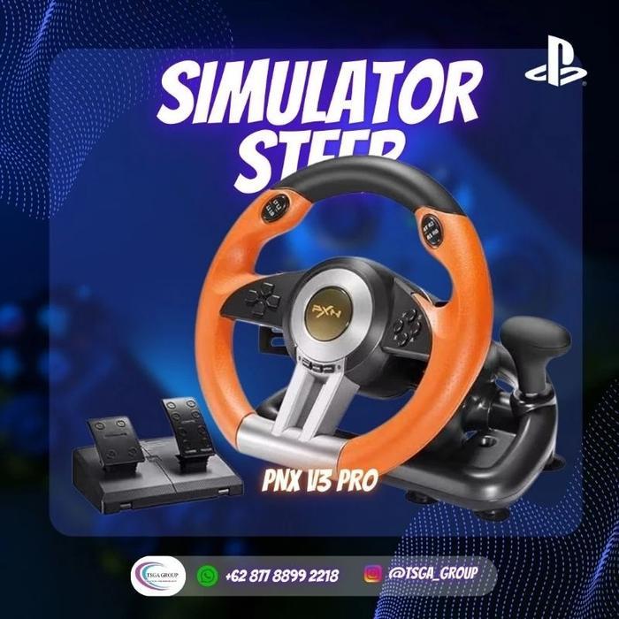 Racing Simulator Steering wheel PXN V3 Pro untuk PS3 PS4 PC Xbox One Racing Balap Mobil Stiran
