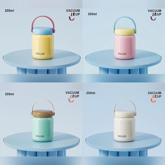 Sunwaystore - Tumbler Diller Mini Handle 200Ml Stainless Sus 316 / Botol Tumbler Mini Diller /