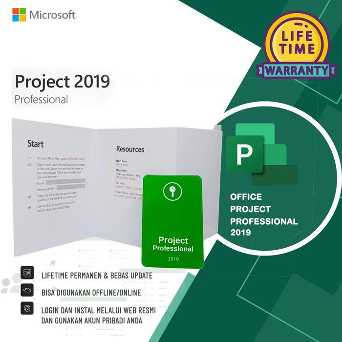 Project Professional 2019 (2019 Project Office) Retail Version - Product Key Card 32/64 Bit