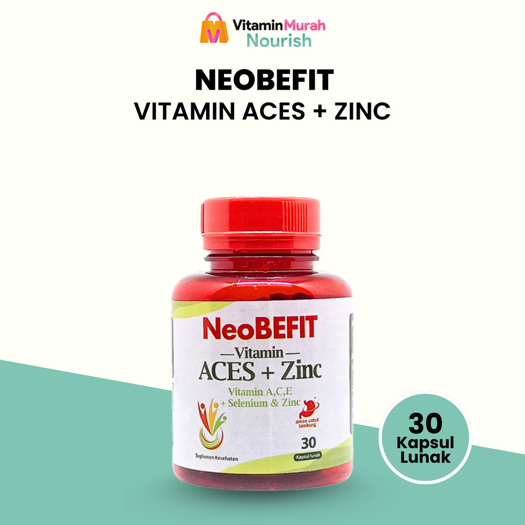 NeoBEFIT Vitamin A C E Selenium + ZINC ISI 30 & 100 KAPSUL LUNAK