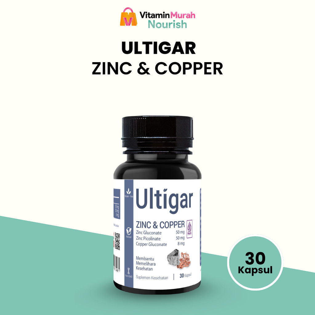 ULTIGAR ZINC & COPPER ISI 30 & 100 KAPSUL - SUPLEMEN KESEHATAN
