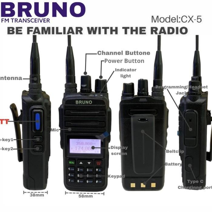 New WALKIE TALKIE HT BRUNO WALKIE TALKIE