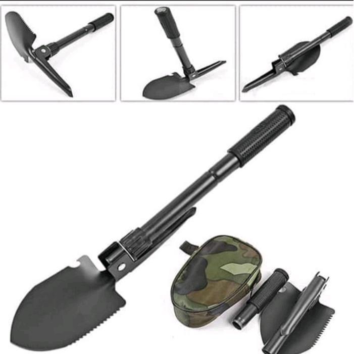 sekop multifungsi sekop taman cangkul lipat portable