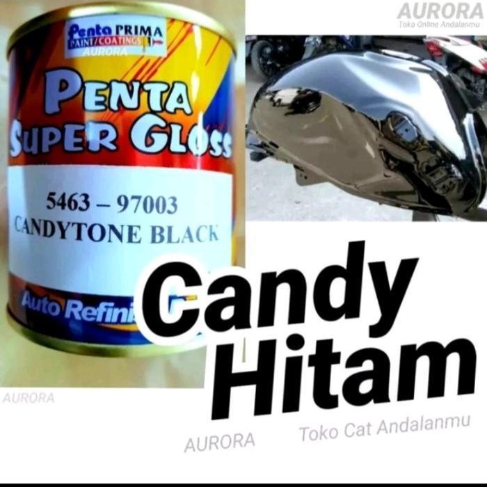 CAT PAKET LENGKAP PENTA SUPER GLOSS CANDY TONE BLACK - CANDY HITAM