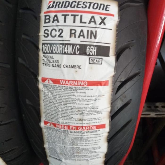 Ban Luar Bridgestone Battlax Sc2 Rain Ukuran 160/60-14 Battlax