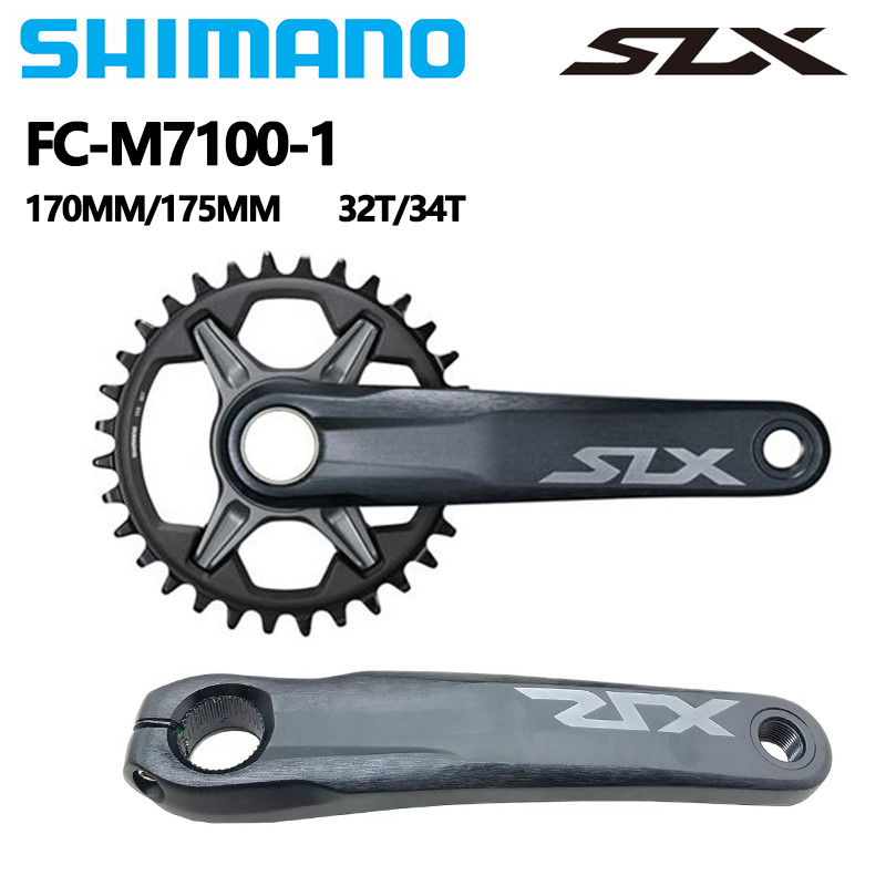 PROMO HARI INI  SHIMANO SLX M7100 Crankset 1X12Speed MTB Bike Chainwheel FC-M7100 170mm 175mm 32T 34