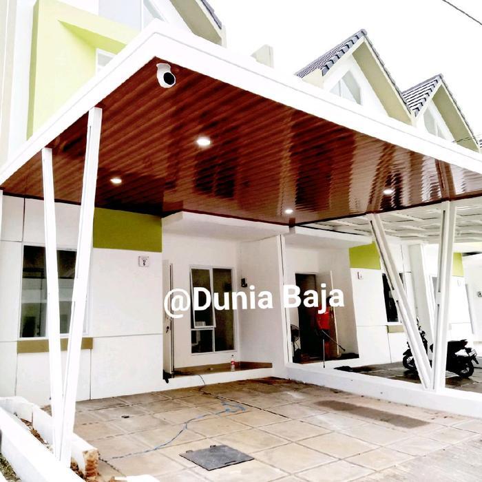 N3W Kanopi Baja Ringan Atap Alderon+ Plavon PVC Minimalis Desain Modern Praktis & Elegan untuk Rumah