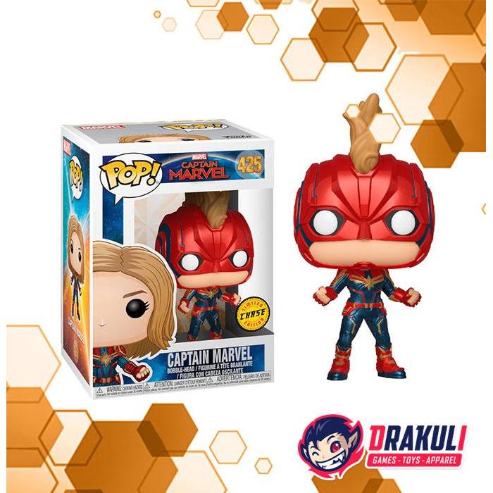 BERGARANSI Toys Funko Pop Marvel: Captain Marvel - Captain Marvel Limited Chase
