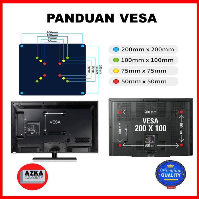 BRACKET BRAKET TV 24 32 40 43 INCH SAMSUNG SHARP XIOMI POLYTRON