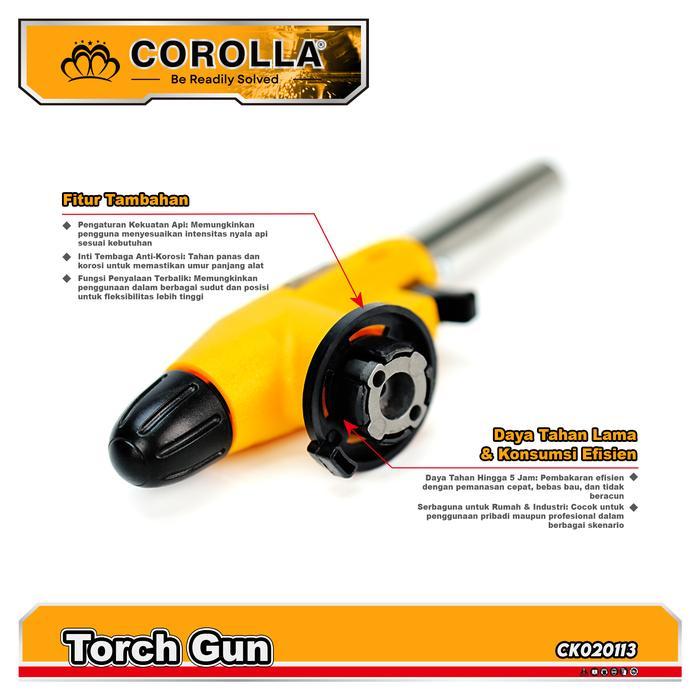 Corolla Flame Gas Torch Blow Torch Kepala Las Pemantik Otomatis Tanpa Kemasan Terbaik