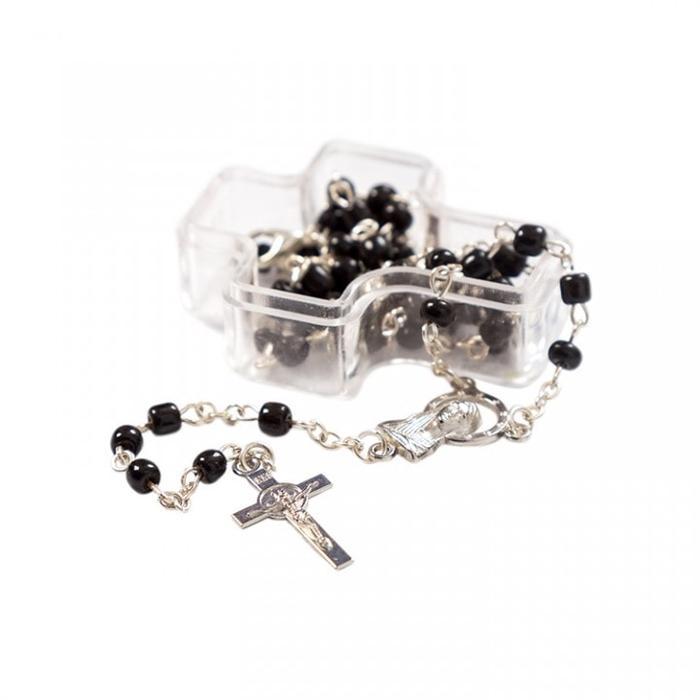 Rosario Glass Kotak Salib 4Mm - Rosario Untuk Souvenir Terlaris-R110126